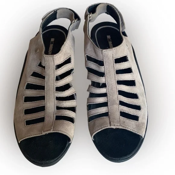 ROMOKA Mokassetta 287 Woman’s Platform Dress Sandal Taupe Size 39 EURO 8-8.5 US - Picture 3 of 13